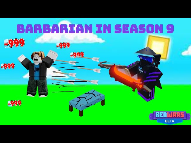 BARBARIAN KIT in SEASON 9 is OP (Roblox bedwars)