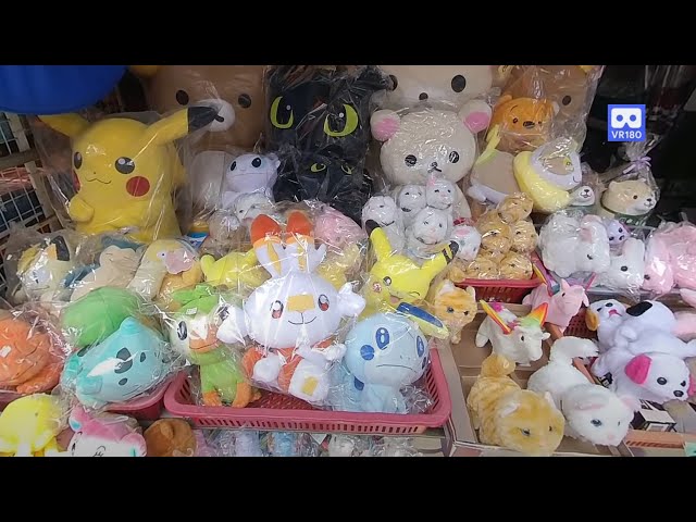 3D 180VR 4K Doll Toy Store Pikachu Pokemon Dog Cat Hello Kitty Stichi & Rabbit