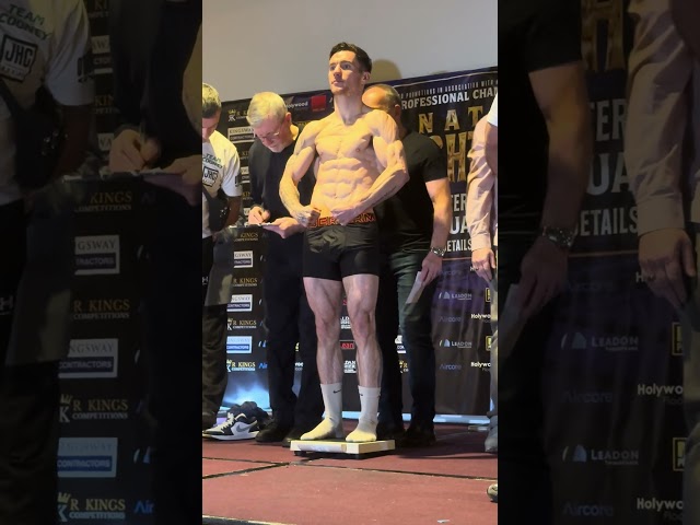 JOHN COONEY WEIGHS-IN AHEAD OF BRITISH SUPER-FEATHERWEIGHT TITLE FINAL ELIMINATOR VS NATHAN HOWELLS!