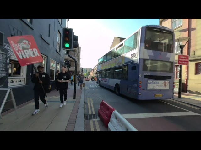 VR180° Walking up division street to west street, Sheffield