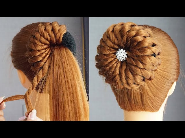 New High Bun Hairstyle With Donut