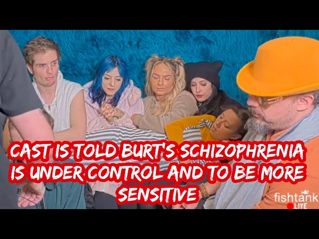 Fishtank Live season 3 Sam Hyde tells cast Burt's not a danger and to be more sensitive