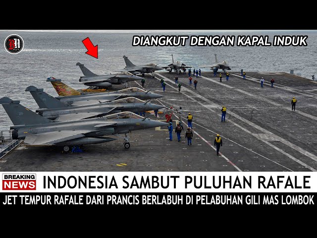 Jet Tempur Dassault Rafale Tiba di Lombok Dengan Kapal Induk Nuklir Charles de Gaulle