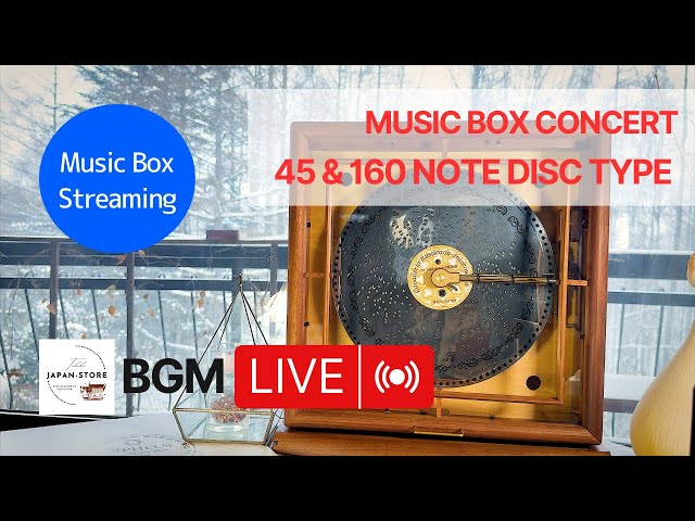 【Live Streaming】NIDEC Disc Type Music Box (Classical, Opera, Ghibli, Disney...) REUGE, Porter, Nidec