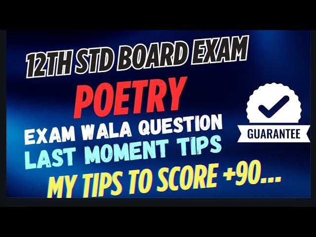 CLASS 12 BOARD EXAM 2025 POETRY QUESTION PAPER ENGLISH BOARD EXAM 2025 Section 2 poetry HSC 2025