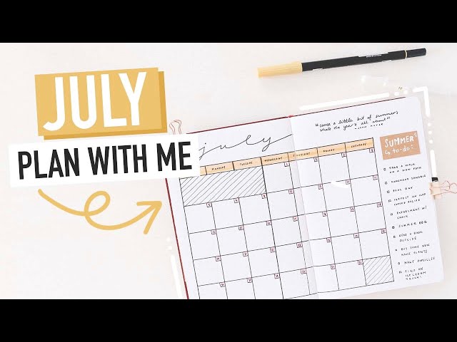 Bullet Journal JULY PLAN WITH ME 2020 | spending and mood tracker