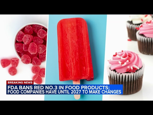 FDA bans red No. 3 dye in food products