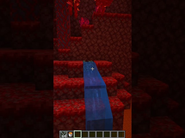 Is it possible to place water in the Minecraft nether? #minecraft #gaming