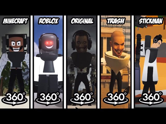 Skibidi Toilet TRASH vs ORIGINAL vs FANMADE vs ROBLOX vs MULTIVERSE VR 360º ALL EPISODES (NEW)