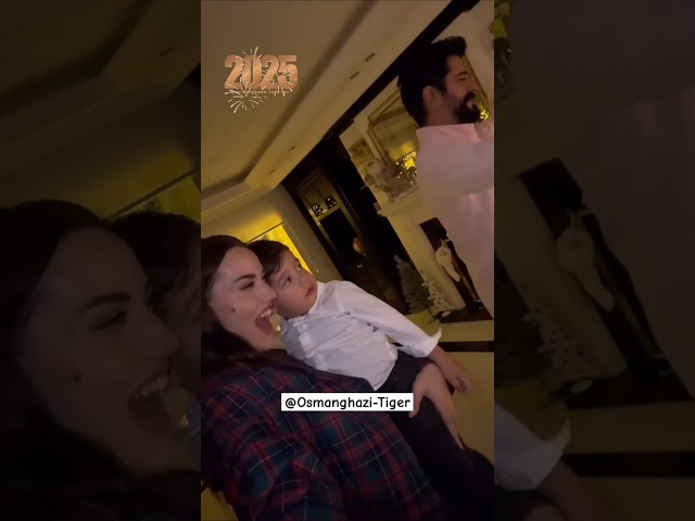 Fahriye evcen And Burak ozcivit Enjoying Happy New year🎉🎇🎊 2025 #shorts #turkishstar