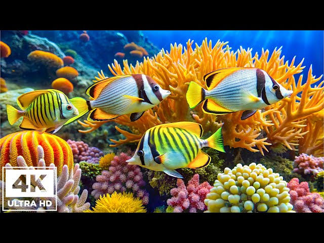 Under Red Sea 4K - Beautiful Coral Reef Fish in Aquarium, Sea Animals for Relaxation - 4K UHD #5