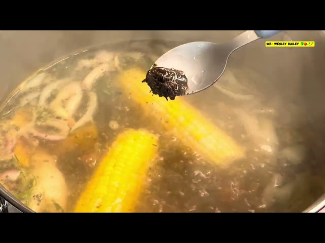 Chicken Soup With Chicken Feet And Callaloo