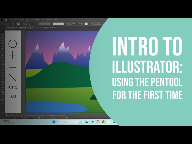 Introduction to the Pentool in Adobe Illustrator