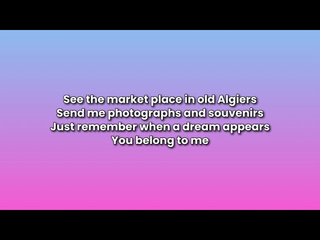 You Belong to Me (Lyrics) - Vonda Shepard