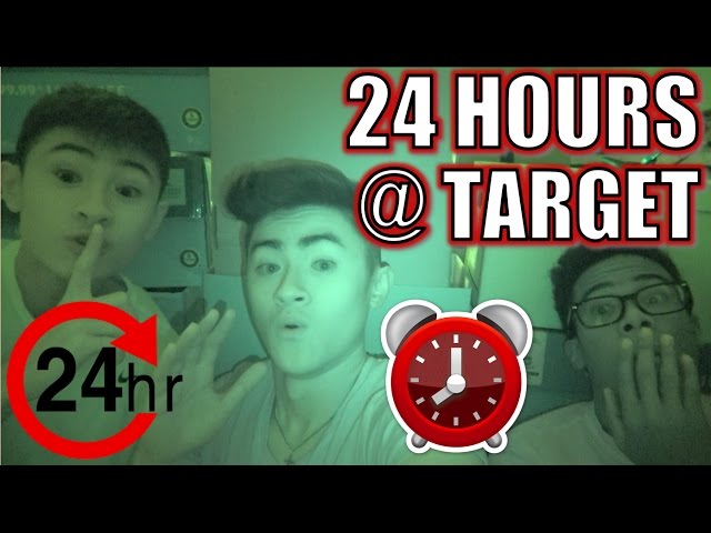 24 HOUR OVERNIGHT CHALLENGE IN TARGET!! (CAUGHT?!)