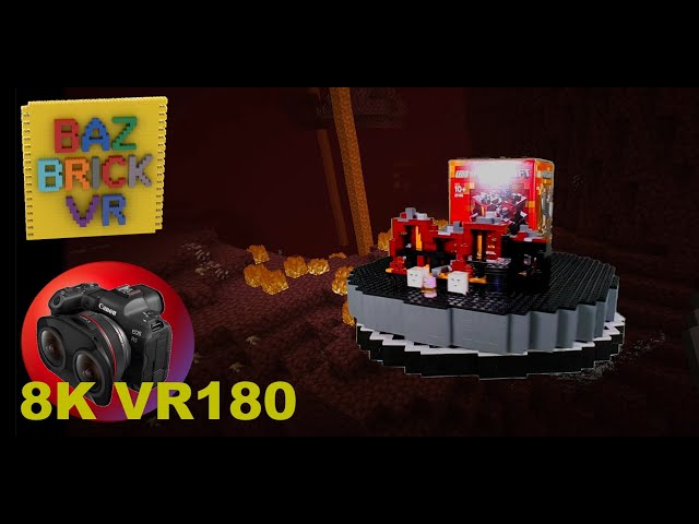 8K VR180 Lego Review 21106 Minecraft Micro World The Nether 3D BazBrickVR S01E34