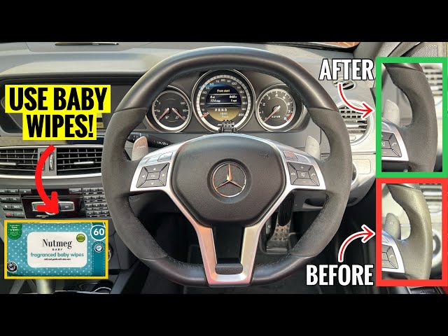 How to Clean & Restore Your Alcantara Steering Wheel using Baby Wipes!