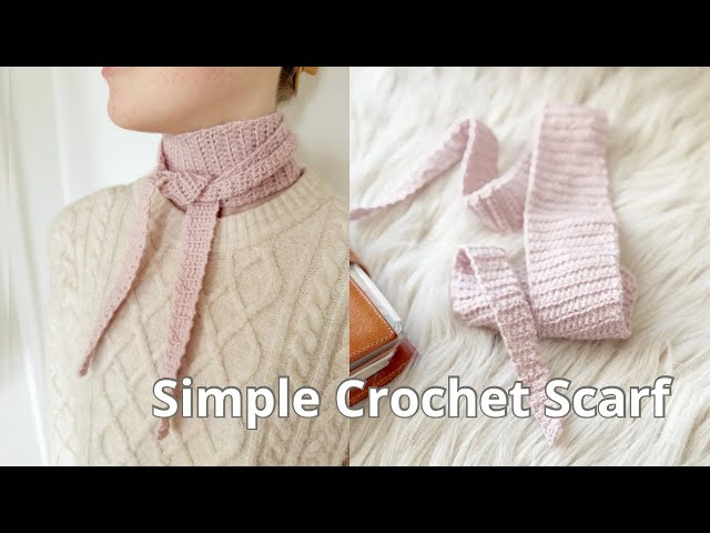 Come lavorare all'uncinetto una semplice sciarpa // Tutorial all'uncinetto facile // Accessorio a...