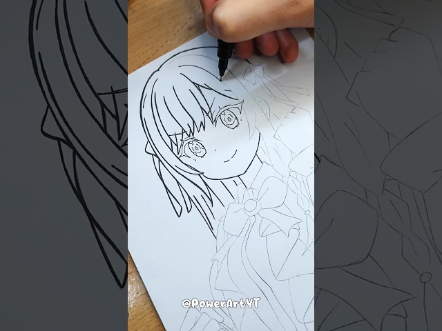 Alina Clover / MANGA Sketch ✨ 【イラストメイキング】 #メイキング #アナログ #shorts