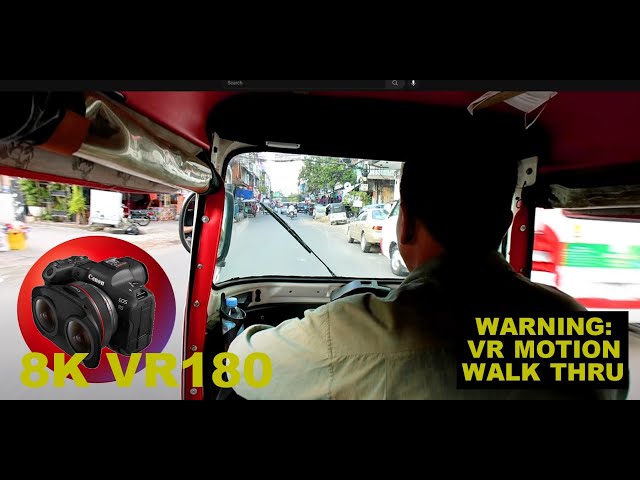 A MAD 3D RIDE in a Tuk Tuk in PHNOM PENH Cambodia 8K 4K VR180 3D (Travel Videos ASMR Music)