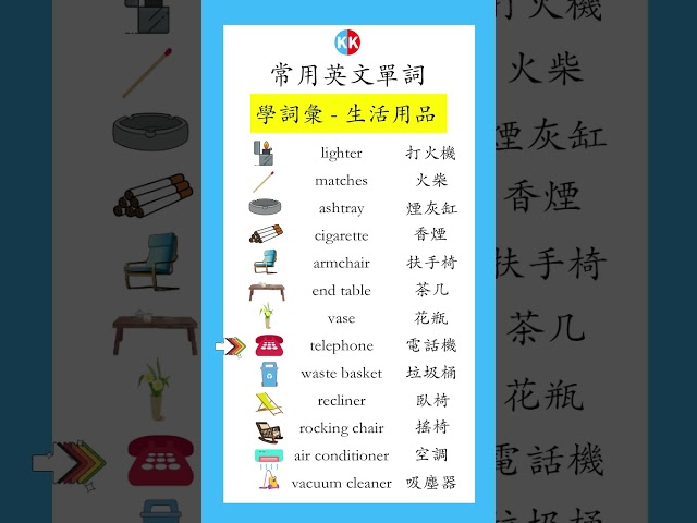 【零基礎英文】 生活用品英文⚱ #跟讀英文單詞 #跟讀單詞  #英文 #英文聽力 #英文单词