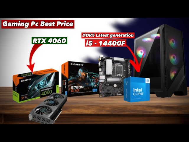 Best Gaming Pc Build In Latest Generation i5 - 14400f With RTX 4060 eagle Oc graphics card #pcbuild