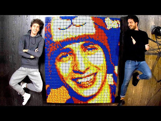 PORTRAIT with 700 RUBIK'S CUBES!