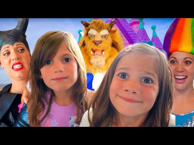 Magic Pretend Play with Frozen Elsa, Belle, Maleficent, Wicked Witch, and Baby Dolls!