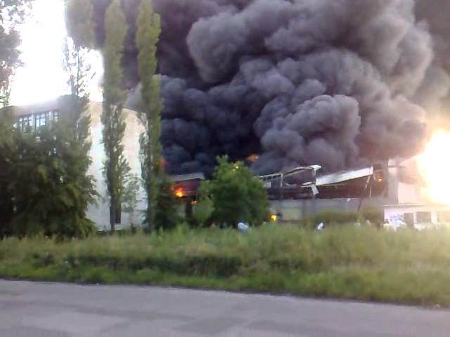 Pożar Hali Recycling VIG Utylizacja Śmieci Myszków Światowit 04.08.2011