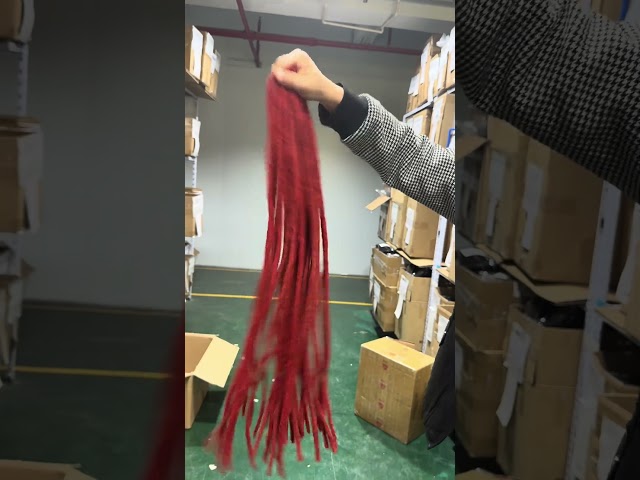 Our Super Long Red Color Loc Extensions are turning heads everywhere