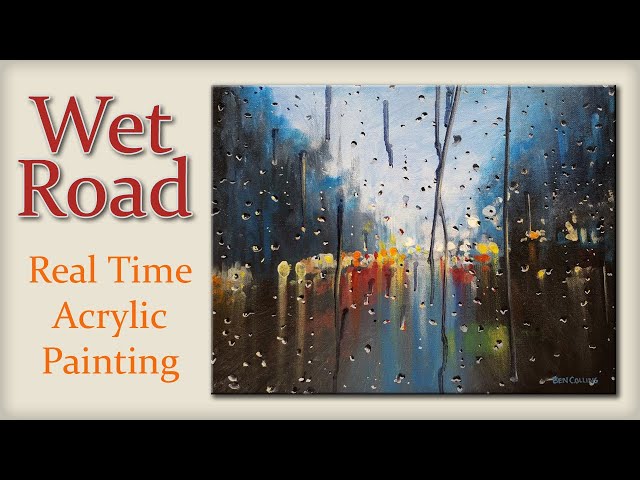 "Wet Road" Acrylic Painting Tutorial