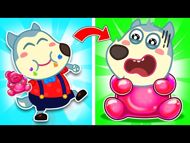 Gummy Tummy Fun and Yummy Song🍭🍬 | Funny Kids Songs | Baby Wolfoo Kids Songs & Nursery Rhymes