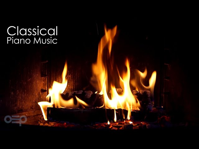 Classical Piano & Fireplace 24/7 - Mozart, Chopin, Beethoven, Bach, Grieg, Schumann, Satie