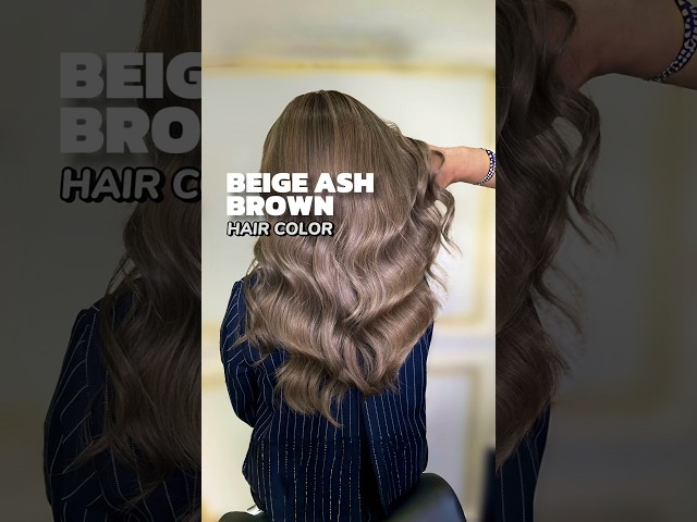 Beige Ash brown hair color trend hair color 2025 nih 🤩 #haircolor #hairstylist #brownhaircolor #fyp