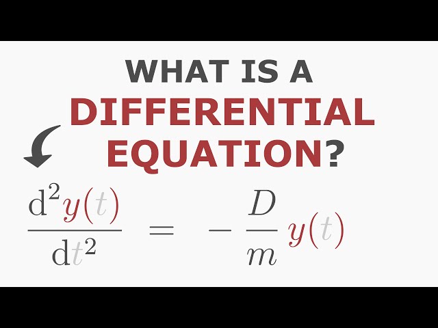 What are Differential Equations? A Physics Example.