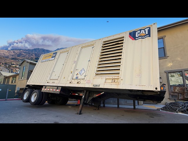 FEMA Generator Almost Rolls Over by the Palisades Fire