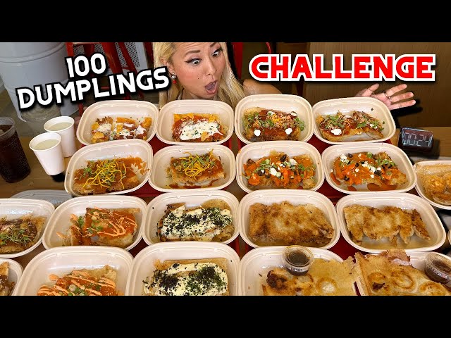 100 DUMPLINGS CHALLENGE at Cali Dumplings in Orange, CA!! #RainaisCrazy