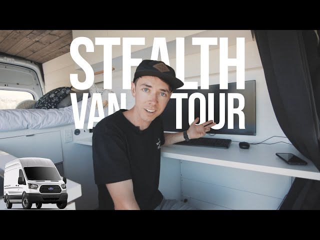 VAN TOUR | Stealth Ford Transit conversion for urban van life