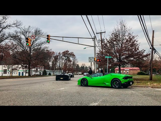 15 Lamborghinis Accelerating! Festival Del Toro (All Lamborghini Rally in NJ)