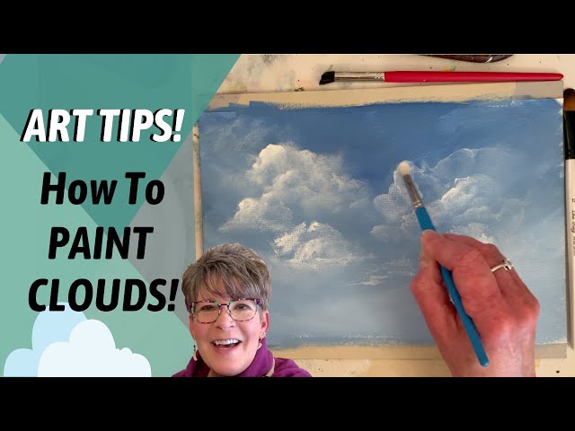 BEST how to paint CLOUDS with acrylic paint TIPS! By: Annie Troe