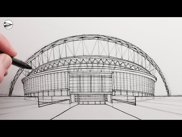 How to Draw Wembley Stadium: Narrated Drawing