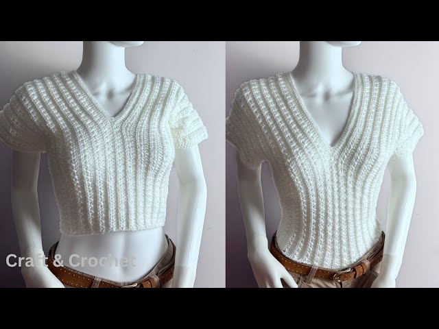 Easy Crochet Top/Basic Crochet Top for beginners/Craft & Crochet top 3907