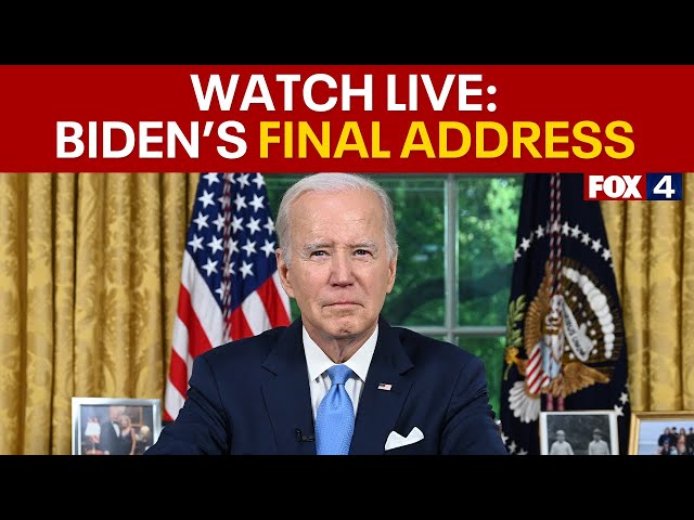 LIVE: President Joe Biden delivers farewell address from Oval Office