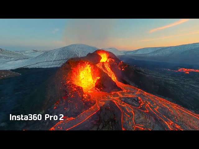 Insta360 VR: Flying Over Iceland Volcano - A Virtual Reality Experience