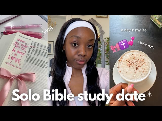 Come with me on a Bible Study Date✝️🎀#vlog#christiangirl #solodate#biblestudy