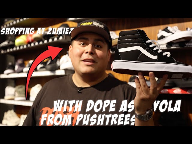 Shopping at Zumiez with Dope as Yola from Push Trees