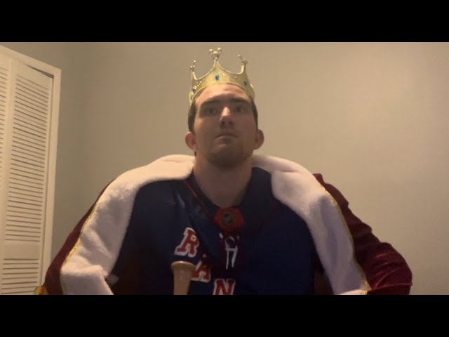 The King reacts to the NY Rangers game 2 playoff win. #noquitinny #nyr #allcaps