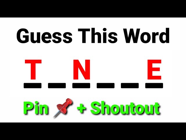 Guess the word and get pinned📌 + shoutout 📣 | #TrendBruh #shorts