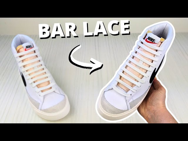 HOW TO BAR LACE NIKE BLAZERS (EASY)