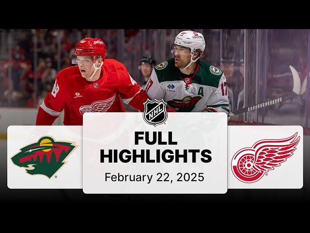 NHL Highlights | Wild vs. Red Wings | February 22, 2025